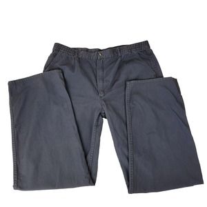 Woolrich‎ Mens 38x32 Gray Flat front High Rise Wide Leg Chinos